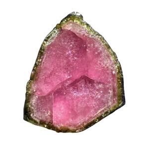 18.4 carats Watermelon Tourmaline Crystal Slice Polished Cabochon Specimen #6
